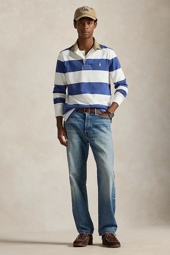 Odzież Polo Ralph Lauren bluza bawełniana 710P05317 niebieski