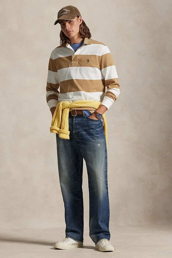 Одежда Хлопковая кофта Polo Ralph Lauren 710P05317 коричневый