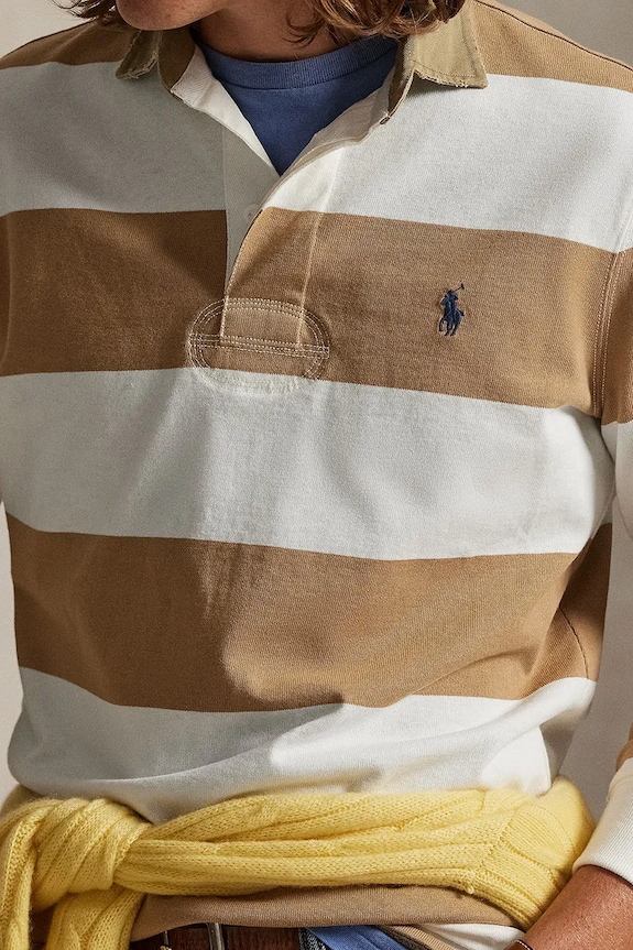 Хлопковая кофта Polo Ralph Lauren коричневый 710P05317