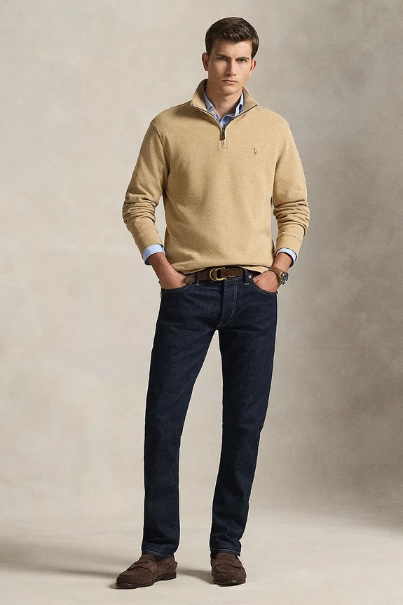 Ruházat Polo Ralph Lauren férfi pamut Melegítőfelső 710P07411 bézs