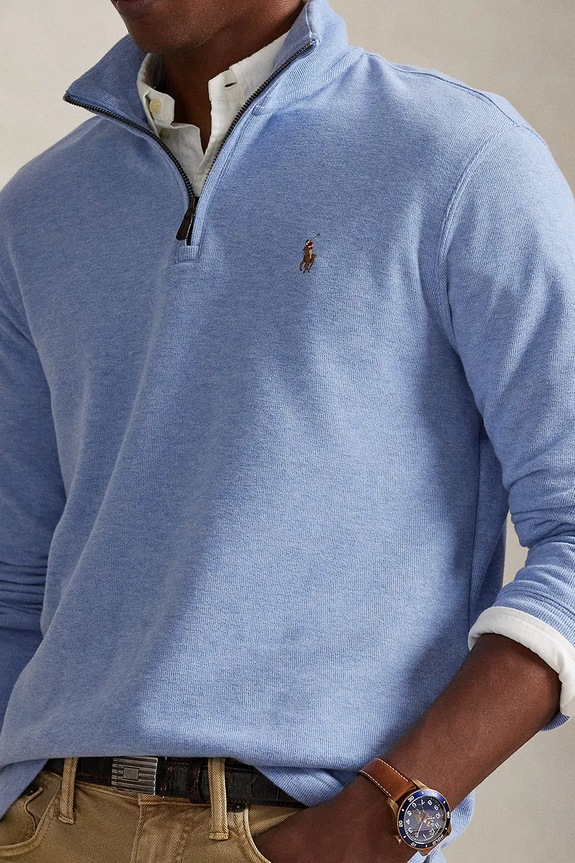 Polo Ralph Lauren bluza bawełniana męska niebieski 710P07411
