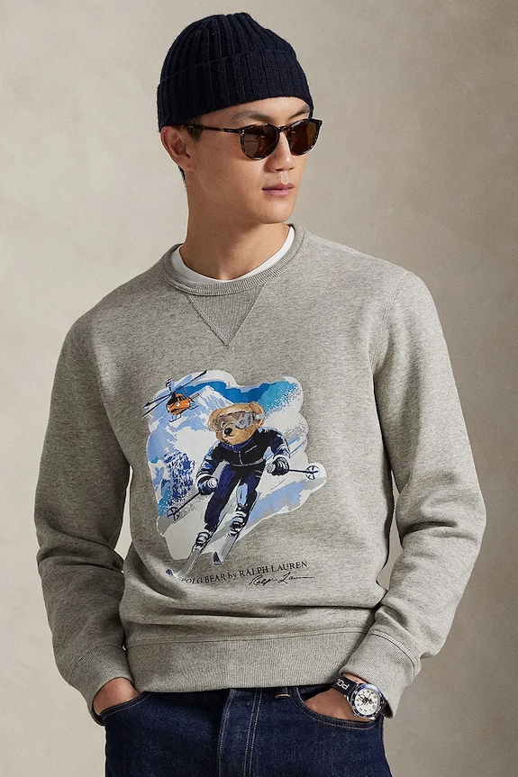 Polo Ralph Lauren felső nyomtatásos szürke 710B13911