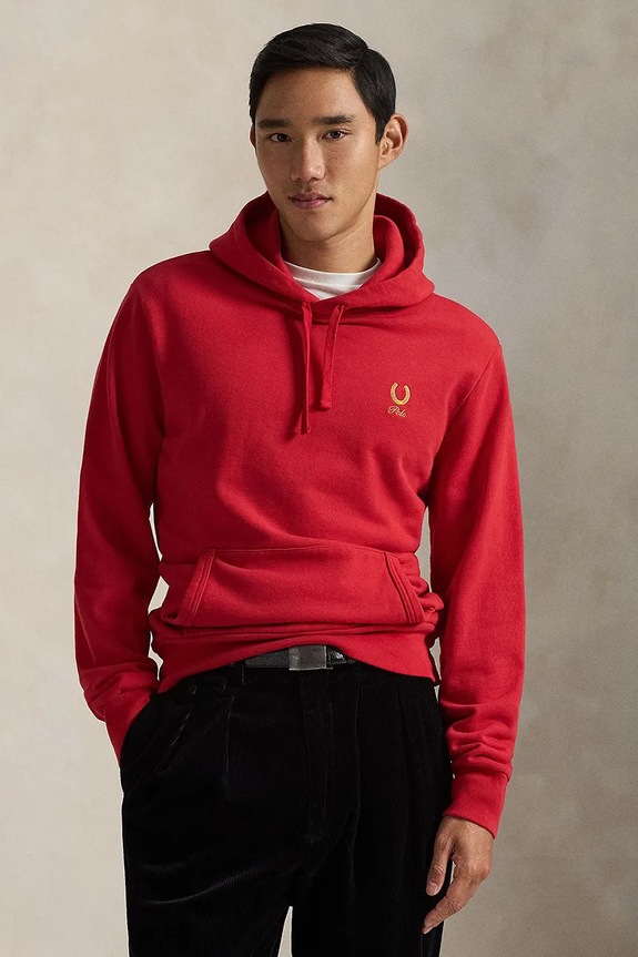 Polo Ralph Lauren bluza bawełniana nadruk czerwony 710P08095