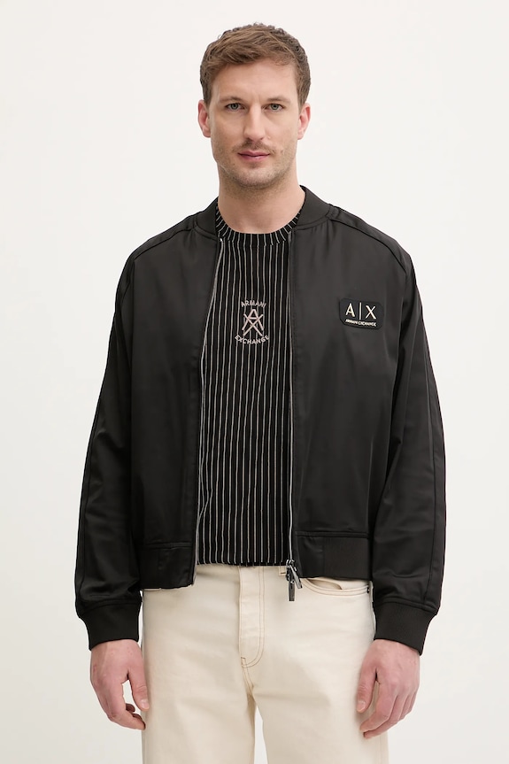 Bunda Armani Exchange bomber čierna XM001836.AF20535