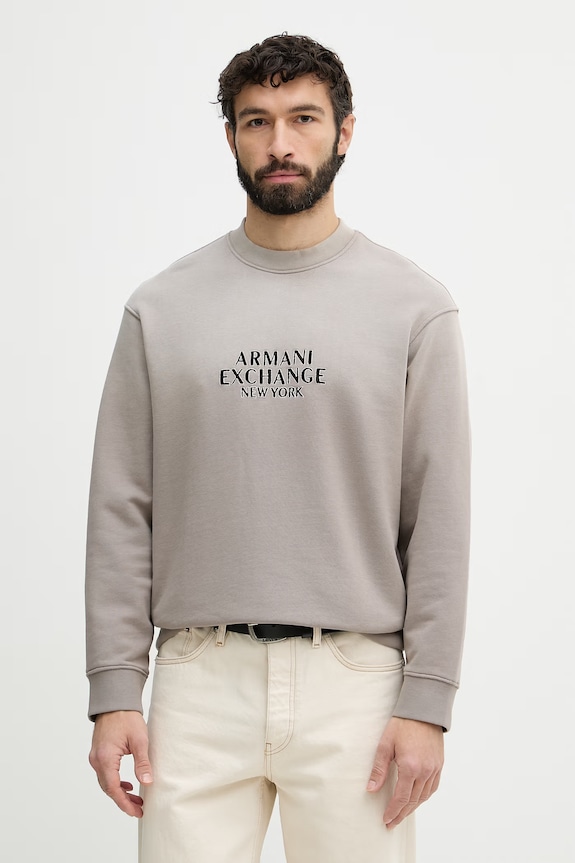 Armani Exchange hanorac de bumbac imprimeu bej XM001767.AF20169