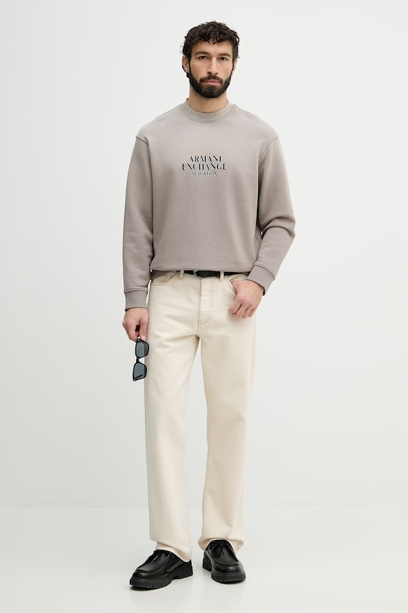 Armani Exchange hanorac de bumbac XM001767.AF20169 bej SS26