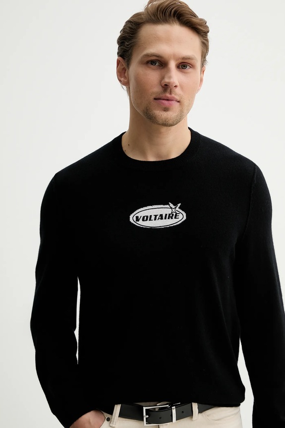 Vlnený sveter ZADIG&VOLTAIRE čierna KMSW01814