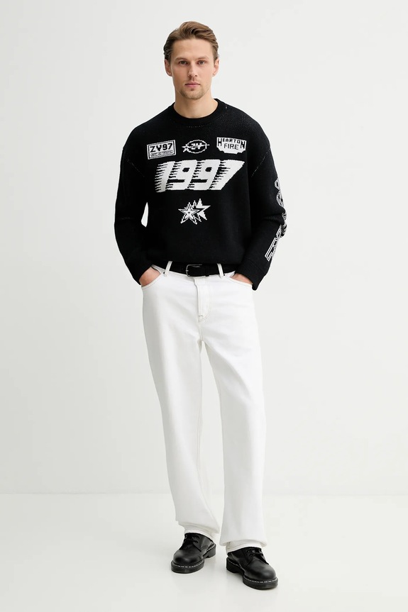 Vlnený sveter ZADIG&VOLTAIRE KMSW01815 čierna SS26