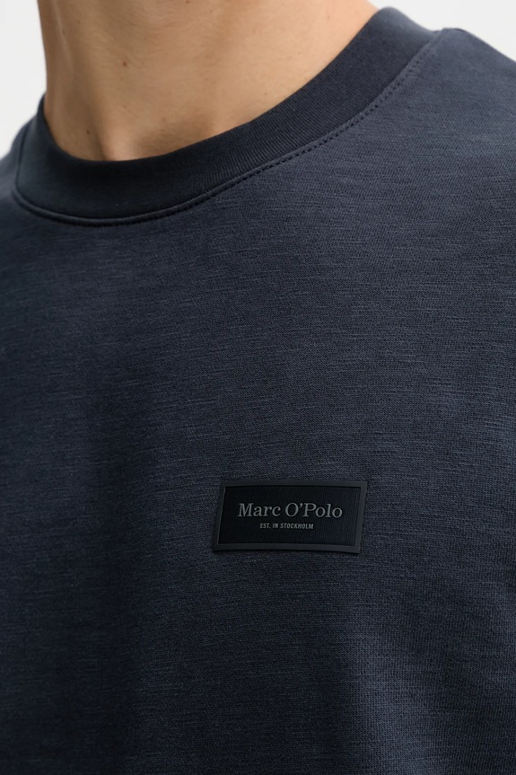 Βαμβακερή μπλούζα Marc O'Polo 5000010739 σκούρο μπλε