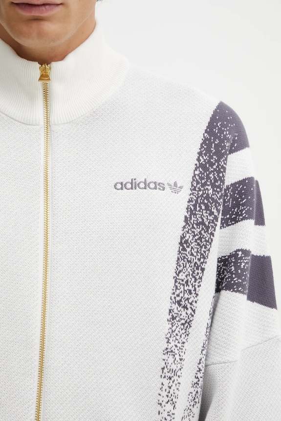Πλεκτή ζακέτα adidas Originals Santiago Jacket λευκό KC9087