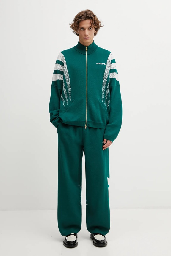 Πλεκτή ζακέτα adidas Originals Santiago Jacket πράσινο KE4603