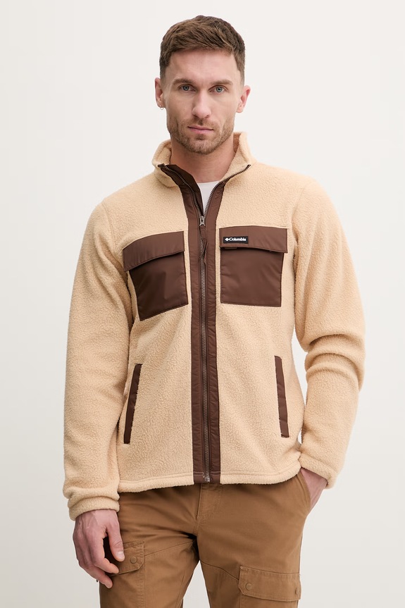 Columbia bluza polarowa Juniper Peak bez kaptura brązowy 2131474