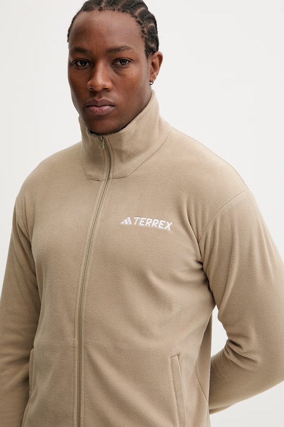 adidas TERREX bluza rozpinana męska polarowa Essentials brązowy JZ3290