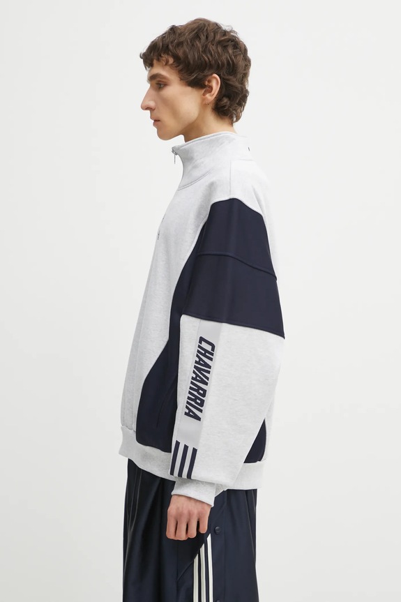 Mikina adidas Originals x Willy Chavarria Watsonville Mockneck KD1803 sivá SS26