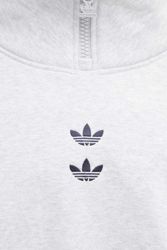 Mikina adidas Originals x Willy Chavarria Watsonville Mockneck sivá KD1803