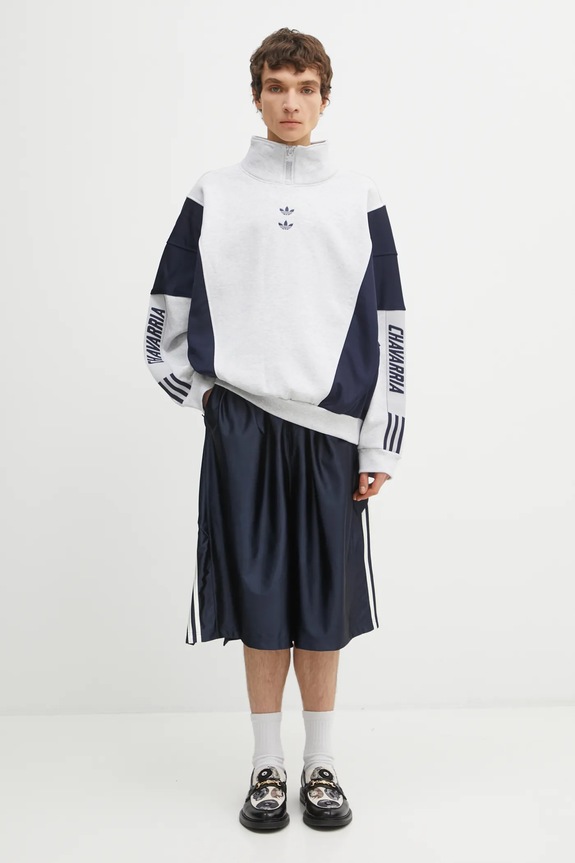 Mikina adidas Originals x Willy Chavarria Watsonville Mockneck KD1803 sivá