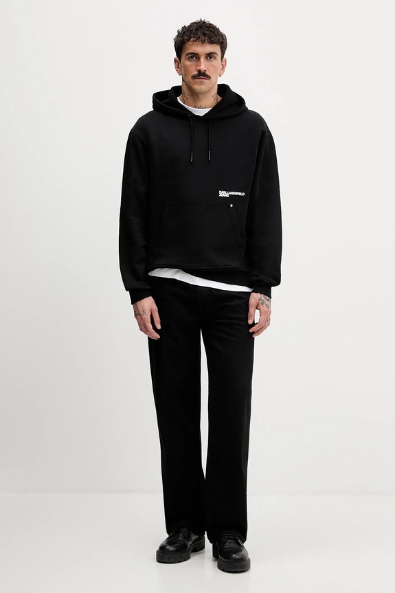 Bavlněná mikina Karl Lagerfeld Jeans B1M20058 černá SS26