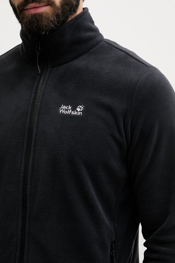 Jack Wolfskin hanorac cu fermoar pentru bărbați Taunus 100 negru A65793