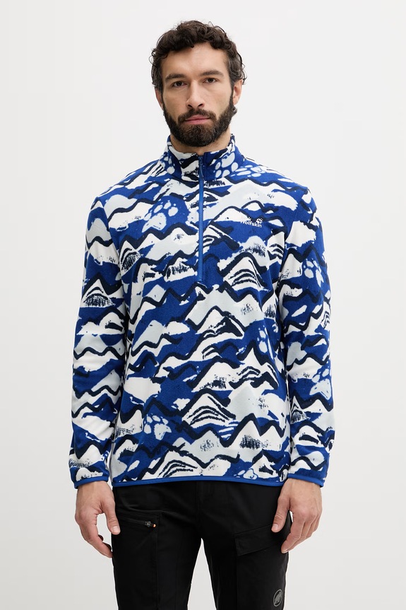Jack Wolfskin férfi cipzáras melegítőfelső Paw Era 100 kék A65984