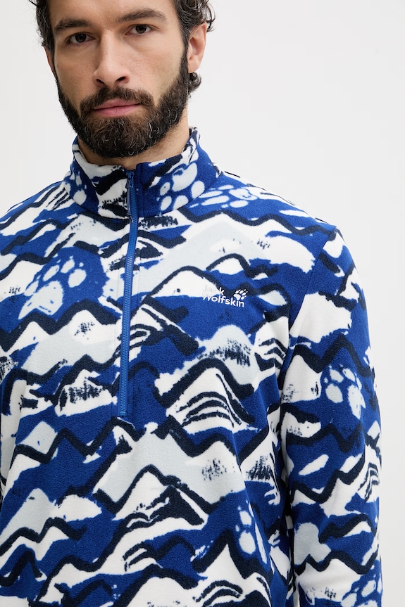 Jack Wolfskin férfi cipzáras melegítőfelső Paw Era 100 kék A65984