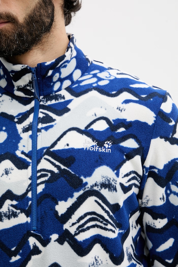 Jack Wolfskin férfi cipzáras melegítőfelső Paw Era 100 A65984 kék