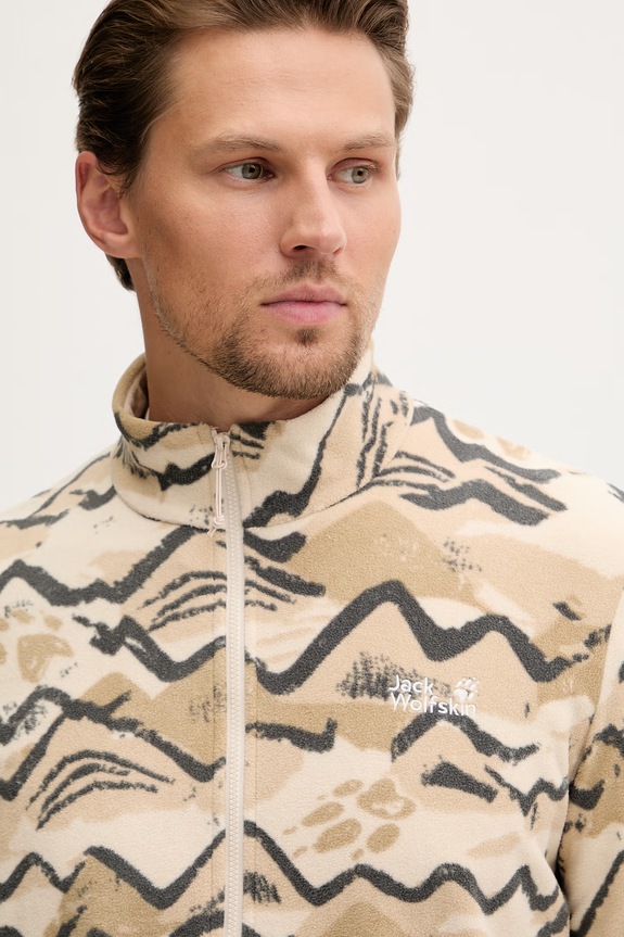 Jack Wolfskin cipzáras melegítőfelső férfi Paw Era 100 bézs A65984