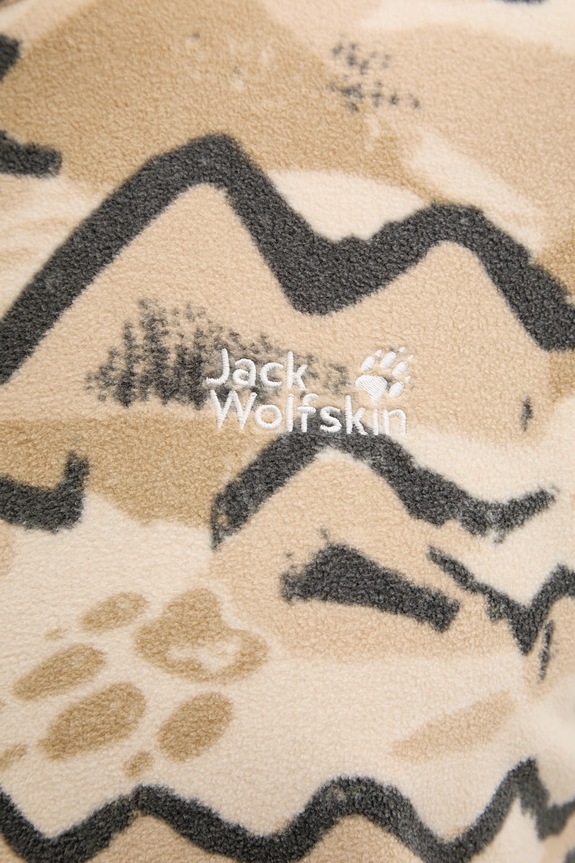Jack Wolfskin cipzáras melegítőfelső férfi Paw Era 100 A65984 bézs