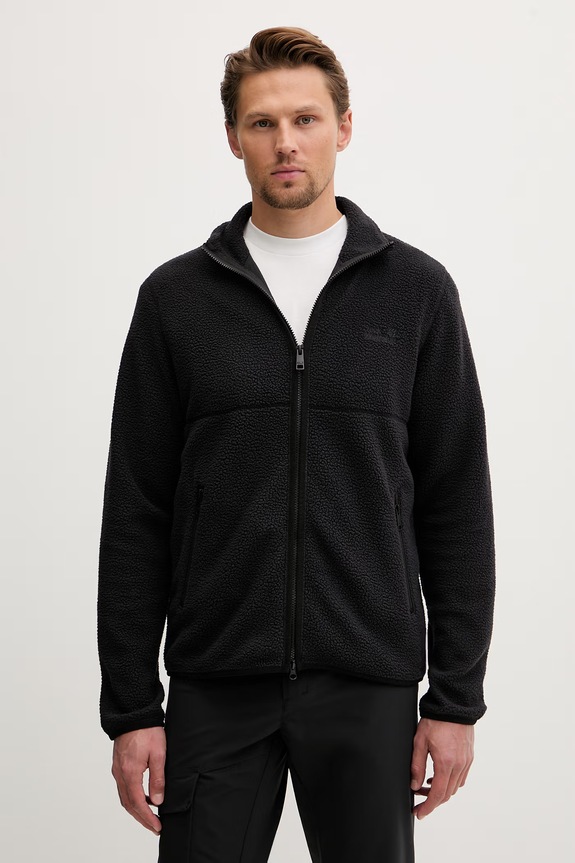 Jack Wolfskin pulover moški Lite Curl črna A65899