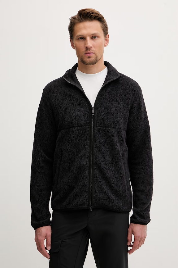 Jack Wolfskin μπλούζα ανδρική Lite Curl μαύρο A65899