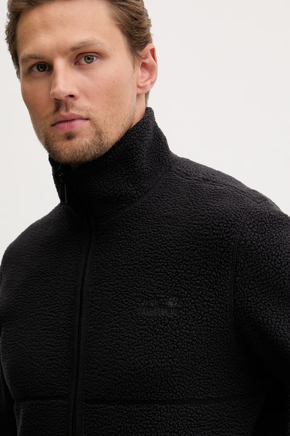 Jack Wolfskin pulover moški Lite Curl črna A65899