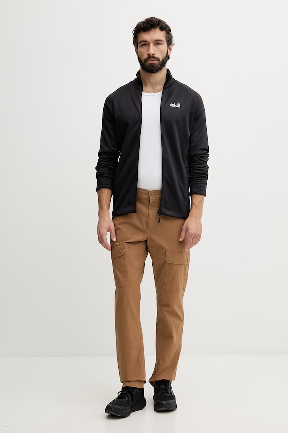Jack Wolfskin αθλητική μπλούζα Ανδρική Peak District A65274 μαύρο SS26