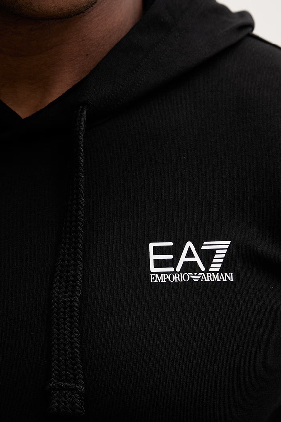 Βαμβακερή μπλούζα EA7 Emporio Armani AF13512.7M000569 μαύρο