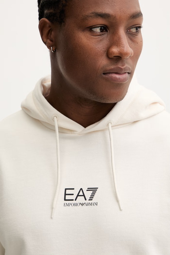 Bavlnená mikina EA7 Emporio Armani béžová AF22266.7M001403