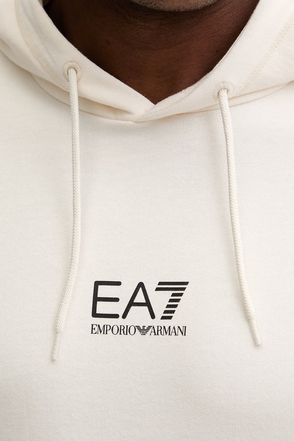 Bavlnená mikina EA7 Emporio Armani AF22266.7M001403 béžová