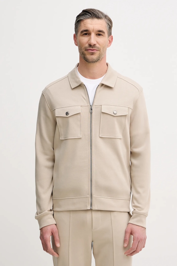 Joop! bluza bawełniana bawełna beżowy 30100508
