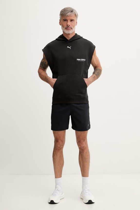 Puma hanorac fără mâneci pentru bărbați, cu bumbac GRAPHICS FRENCH 528672 negru SS26