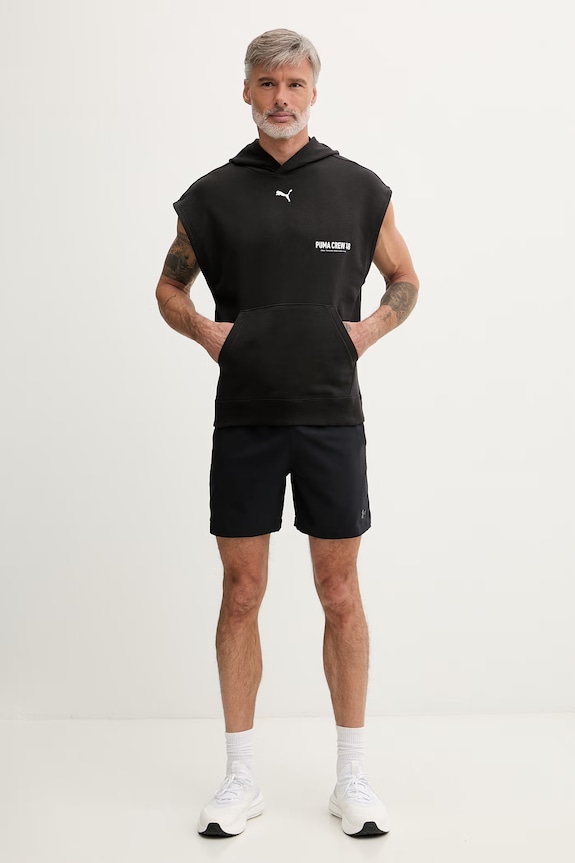 Puma hanorac fără mâneci pentru bărbați, cu bumbac GRAPHICS FRENCH 528672 negru SS26