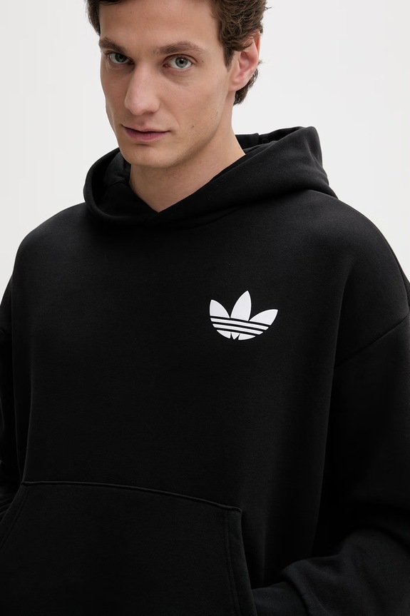 Bombažen pulover adidas Originals World Wide Hoops črna KA9358