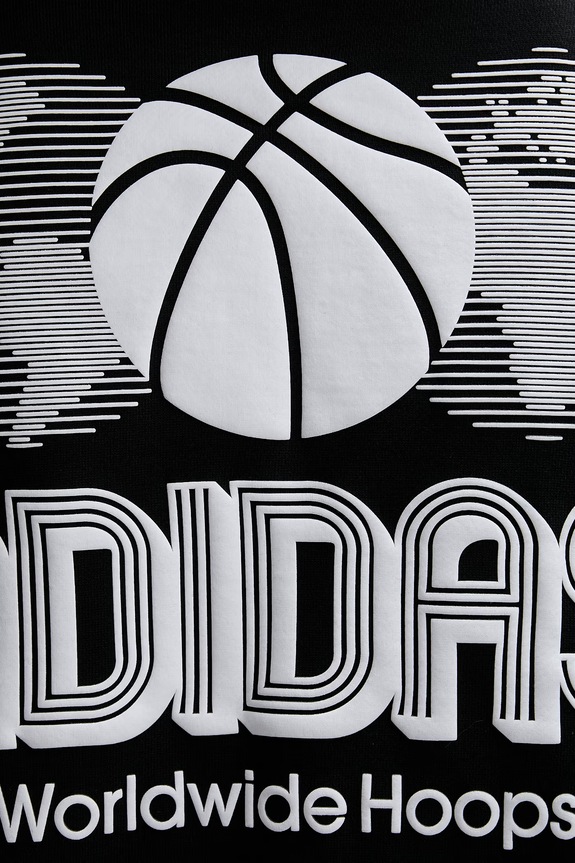Bombažen pulover adidas Originals World Wide Hoops KA9358 črna
