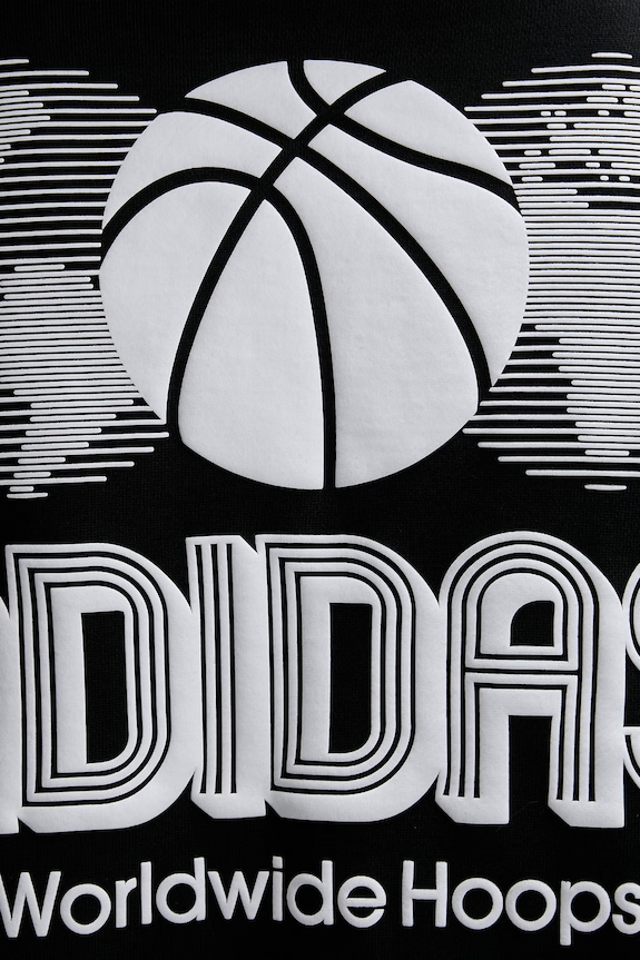 Bombažen pulover adidas Originals World Wide Hoops KA9358 črna