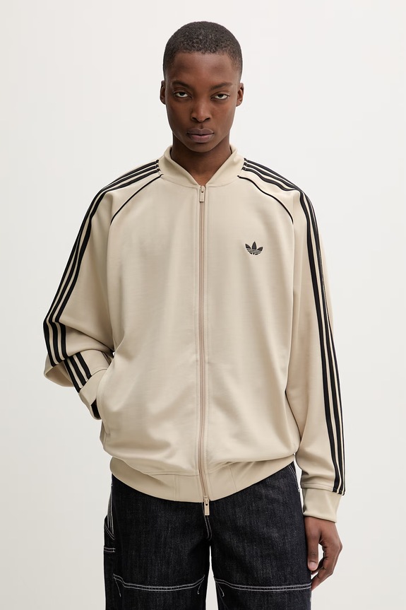 adidas Originals hanorac cu fermoar pentru bărbați bej KC8524