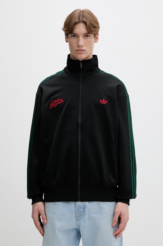 adidas Originals bluza rozpinana męska aplikacja czarny KD0451