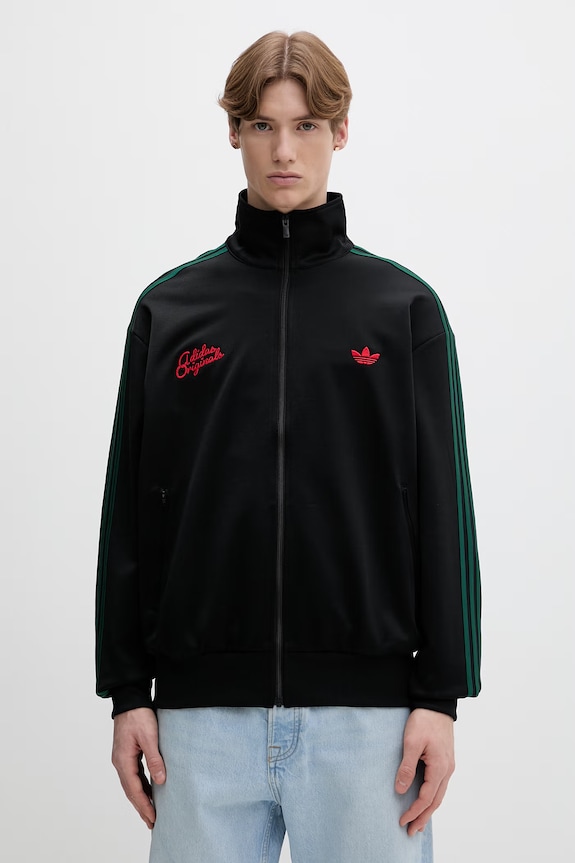 adidas Originals bluza rozpinana męska aplikacja czarny KD0451