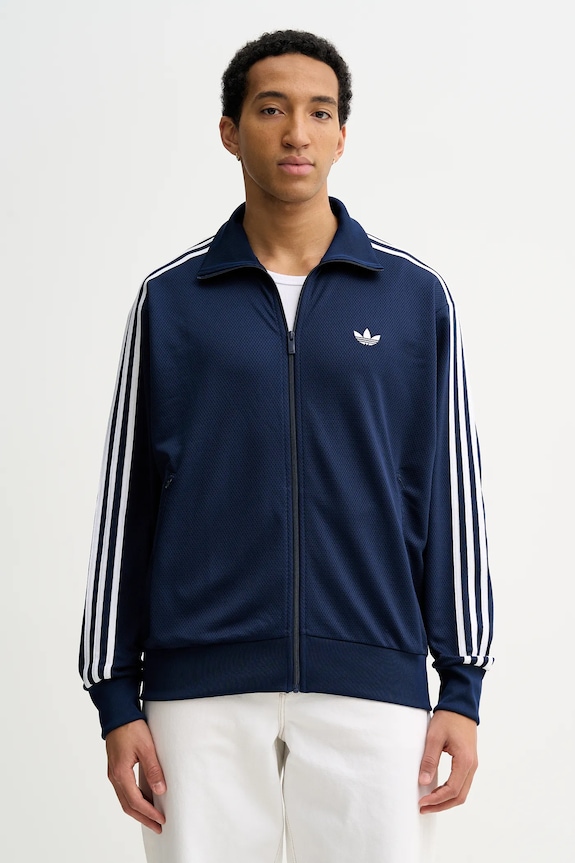 Mikina adidas Originals Firebird bez kapuce modrá KD4077