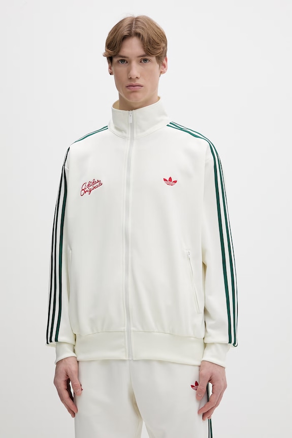Odzież adidas Originals bluza rozpinana męska z bawełną KD6625 beżowy