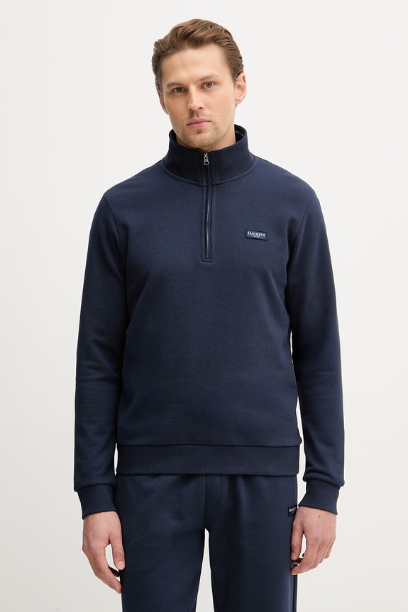 Hackett London bluza bawełniana bawełna granatowy HM5800090