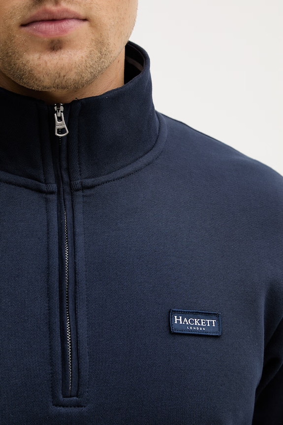 Hackett London bluza bawełniana HM5800090 granatowy