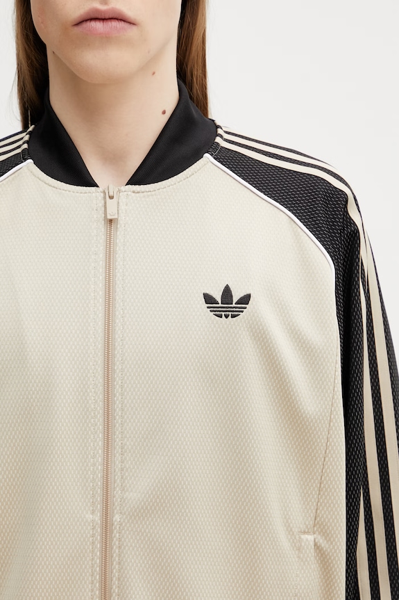 adidas Originals mikina na zips pánska béžová KE0114