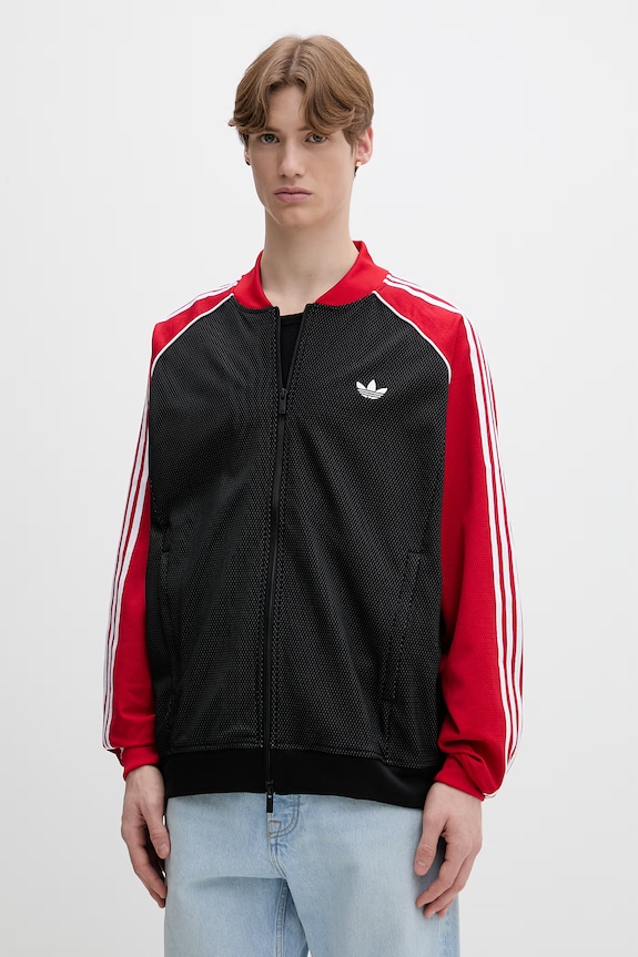 adidas Originals bluza rozpinana męska aplikacja czarny KE0115