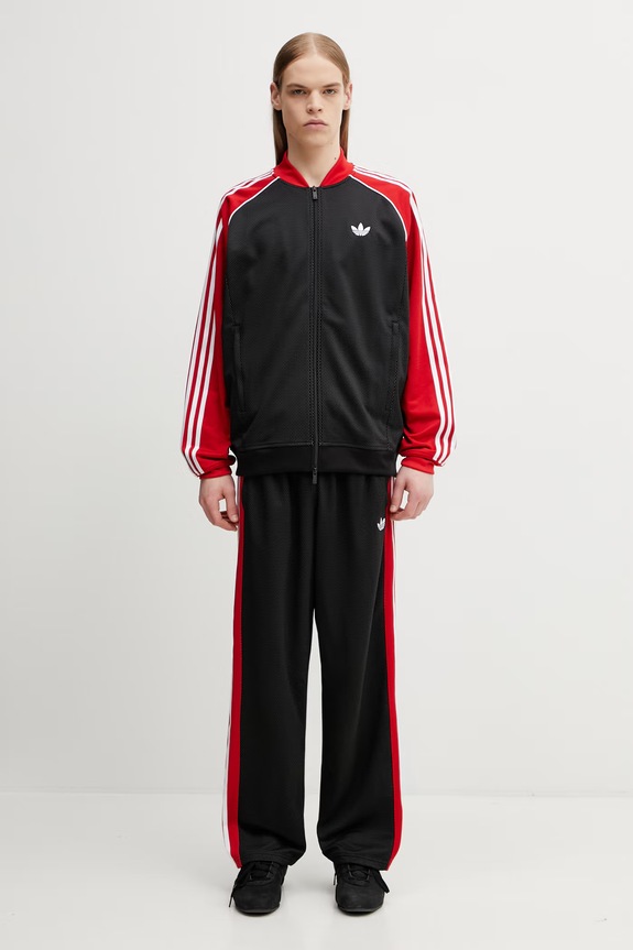 adidas Originals felpa con cerniera da uomo KE0115 nero